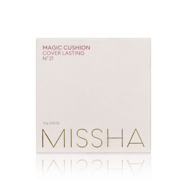 Тональный Кушон для лица Missha Magic Cushion Cover Lasting с устойчивым покрытием 21 15г.