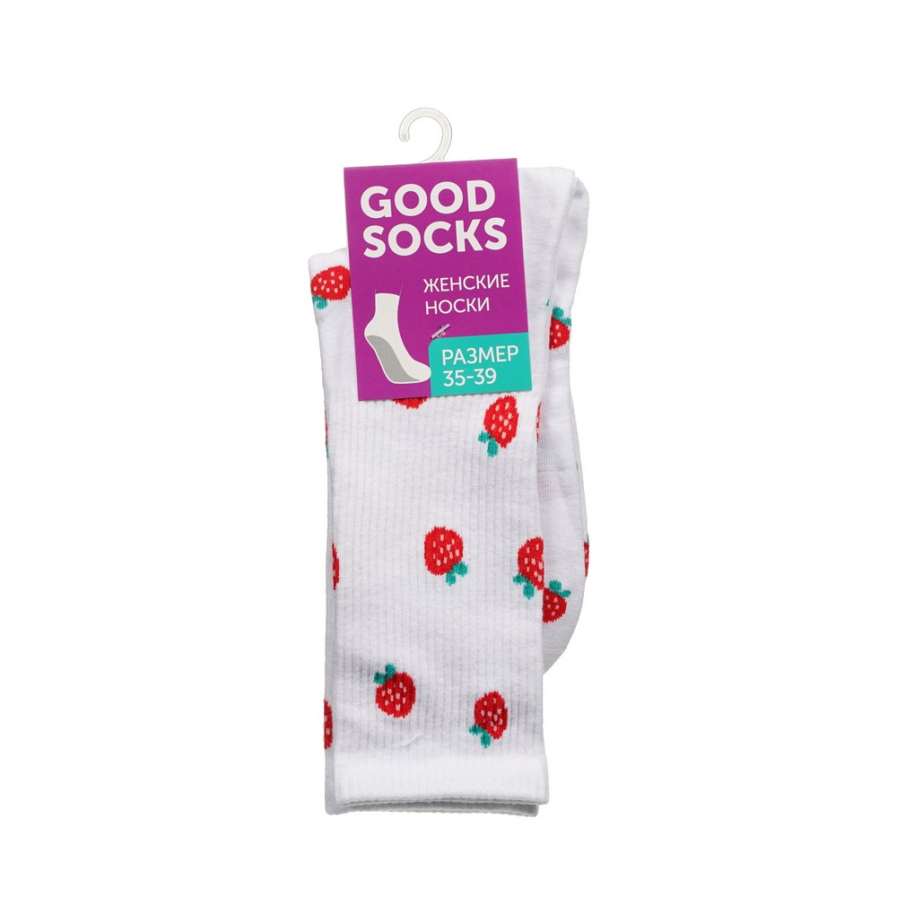 Женские носки Good Socks Ягодки Белый р.35-39. Фото 1.