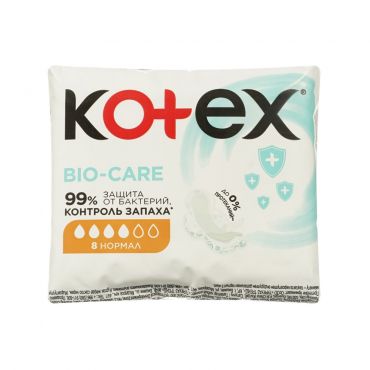 Женские прокладки Kotex Bio-Care Нормал 8шт.