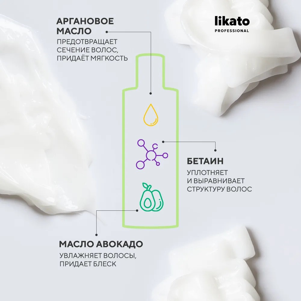Бальзам для ослабленных и поврежденных волос Likato Professional Recovery 250мл. Фото 6.