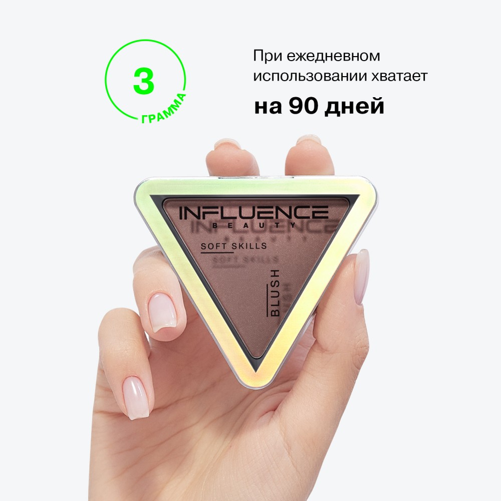 Румяна для лица Influence Beauty Soft Skills 6 , 3г. Фото 10.