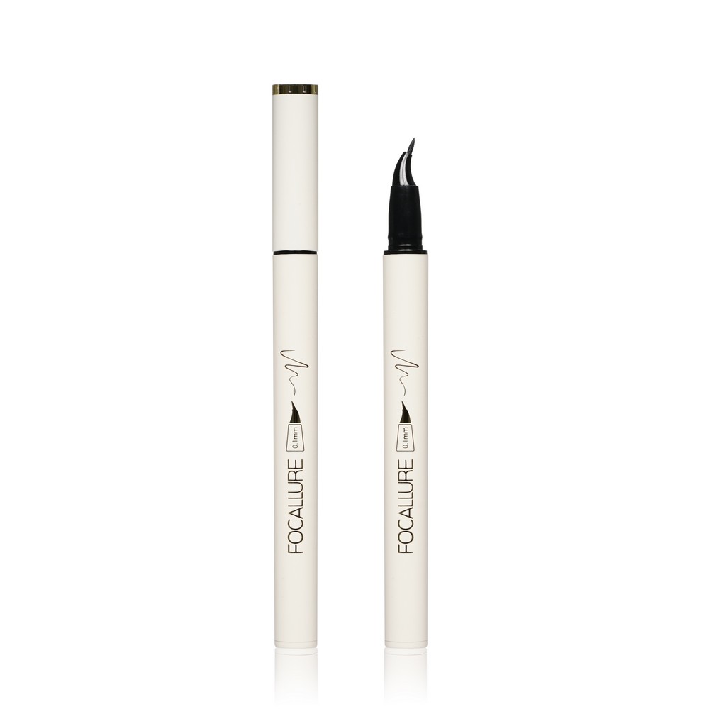 Подводка для век с изогнутым аппликатором Focallure Lasting Waterproof Liquid Eyeliner C01 0,6г. Фото 2.