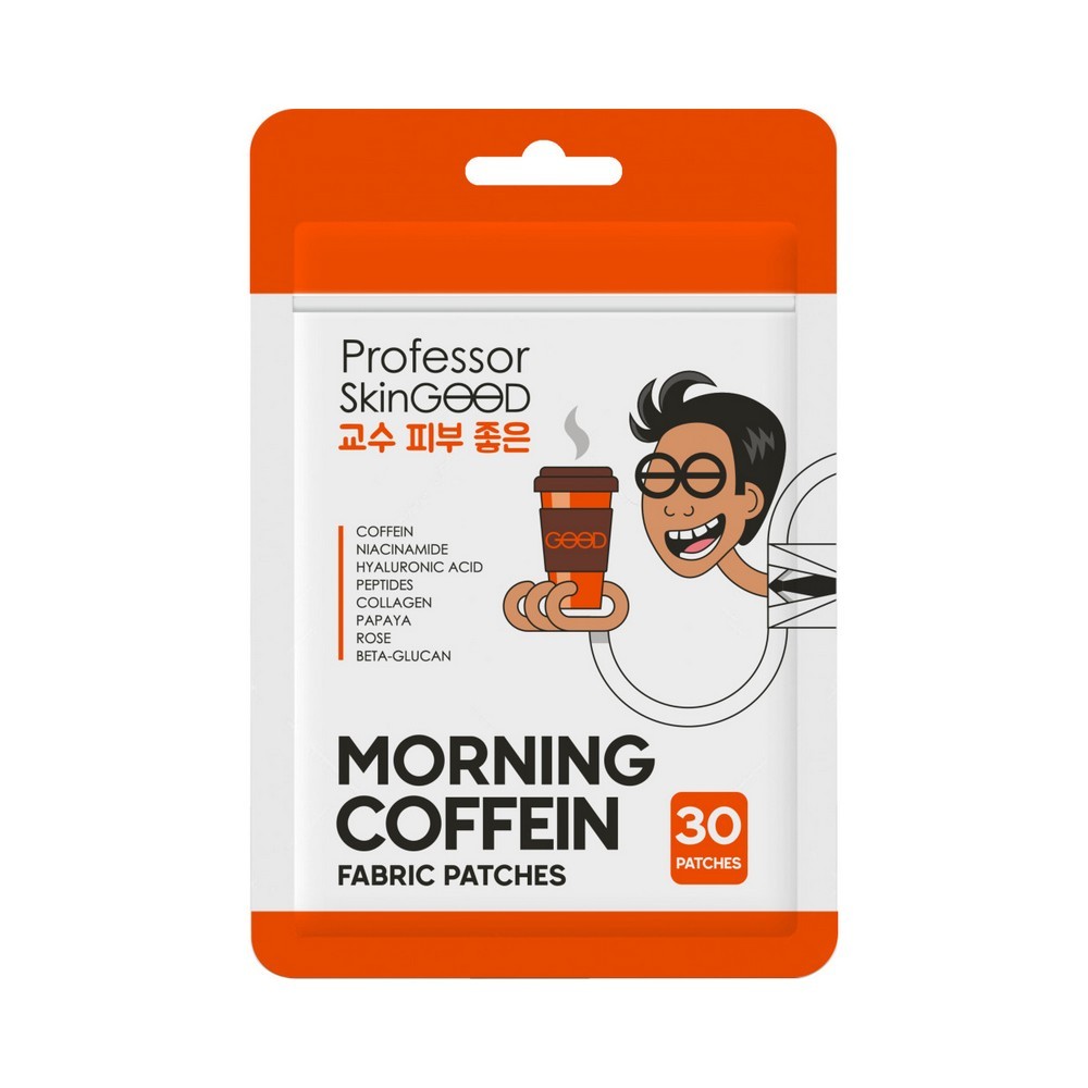 Тканевые патчи для области вокруг глаз Professor SkinGood " Morning Coffein " с кофеином 30шт. Фото 1.