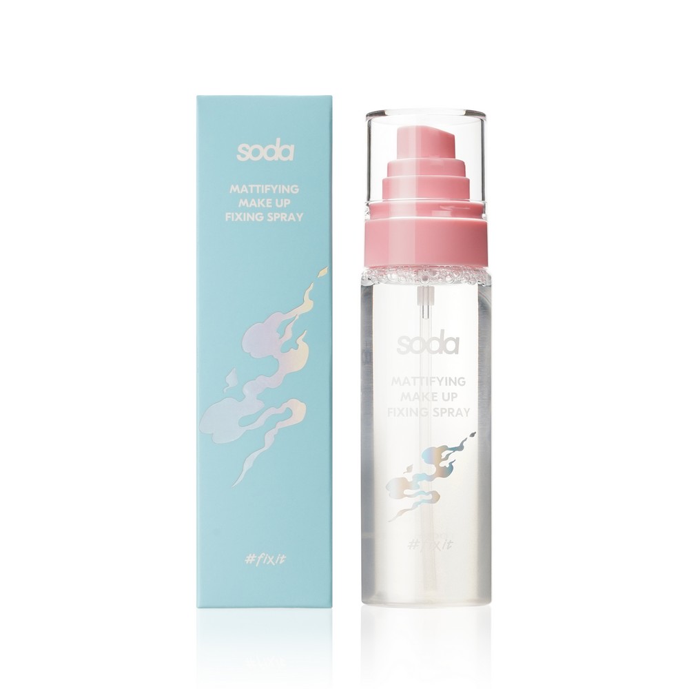 Матирующий фиксатор для лица Soda Matte Make Up Fixing Spray #fixit 100мл. Фото 1.