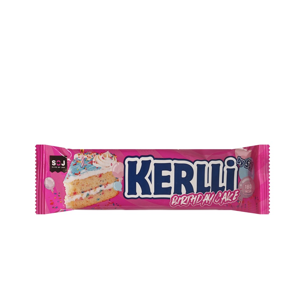 Батончик злаковый SOJ Kerlli Bithday cake 40г. Фото 1.
