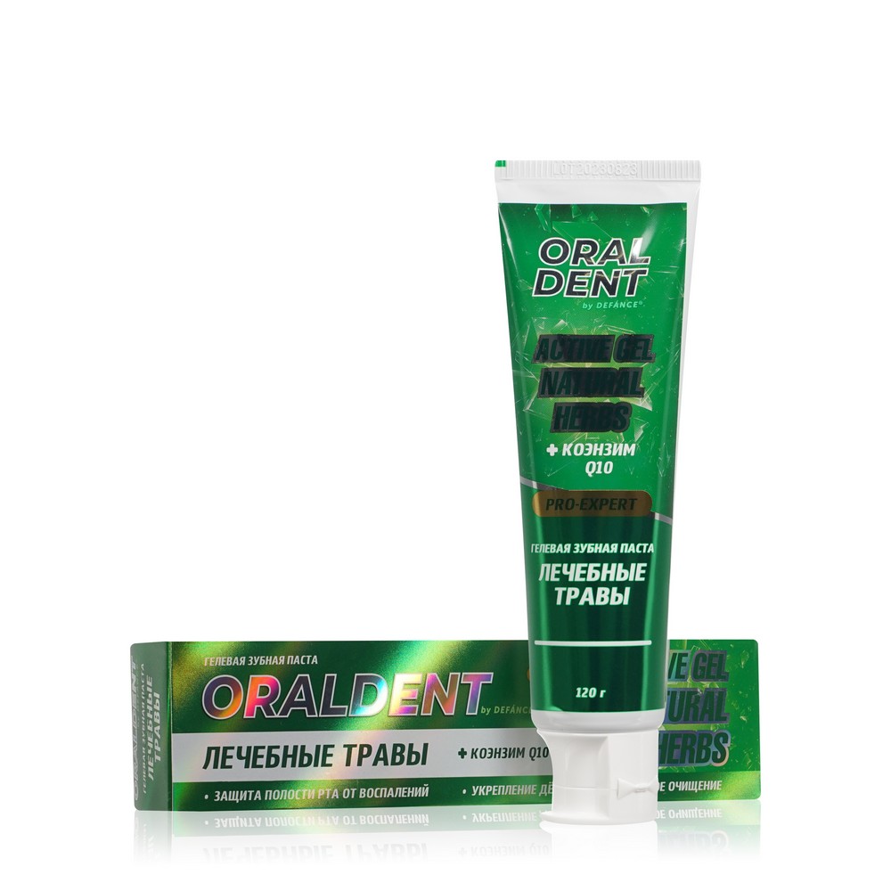 Гелевая зубная паста Defance Oraldent " Active Gel Natural Herbs " 120г. Фото 1.