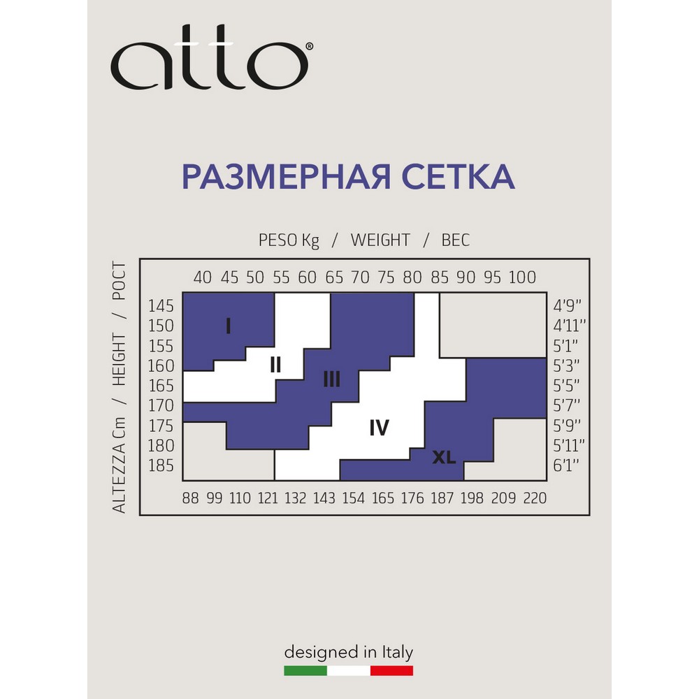 Женские моделирующие колготки Atto Push Up 70den Daino 5 размер. Фото 7.