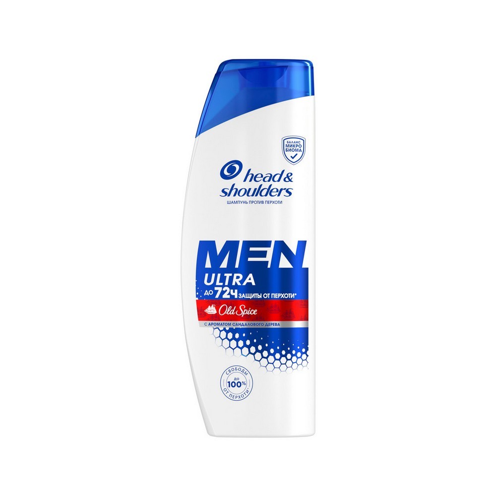 Мужской шампунь для волос против перхоти Head and Shoulders Men с ароматом Old Spice 360мл. Фото 1.