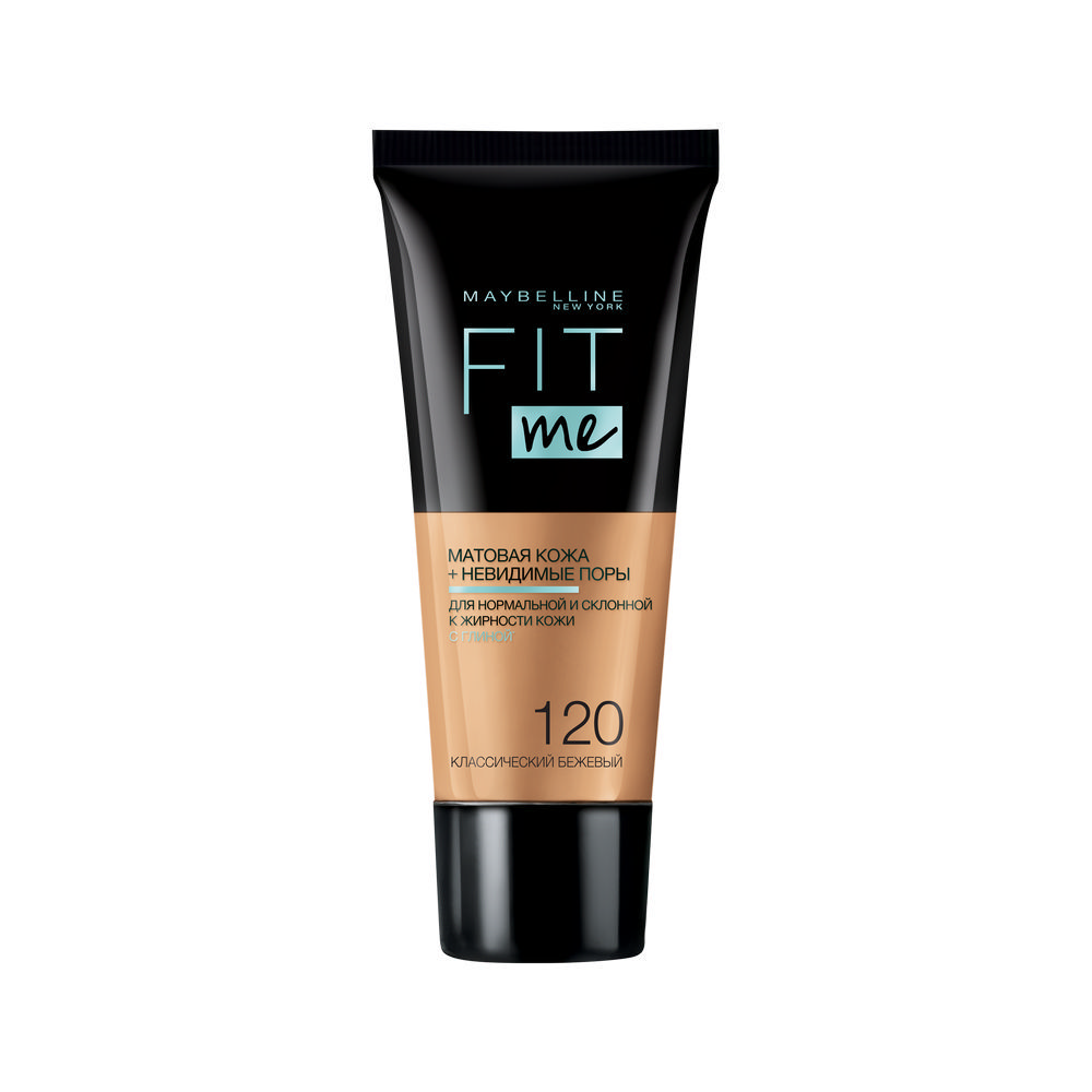 Тональный крем для лица Maybelline New York Fit me! 120 Классический бежевый 30мл. Фото 1.