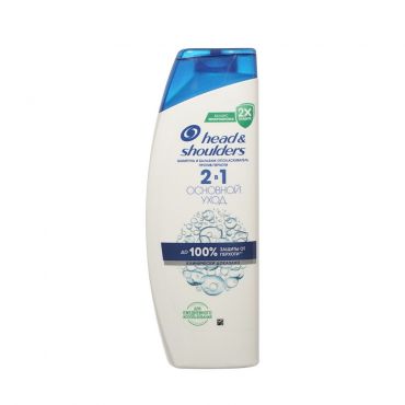 Шампунь и бальзам - ополаскиватель против перхоти Head and Shoulders Основной уход 2 в 1 400мл.