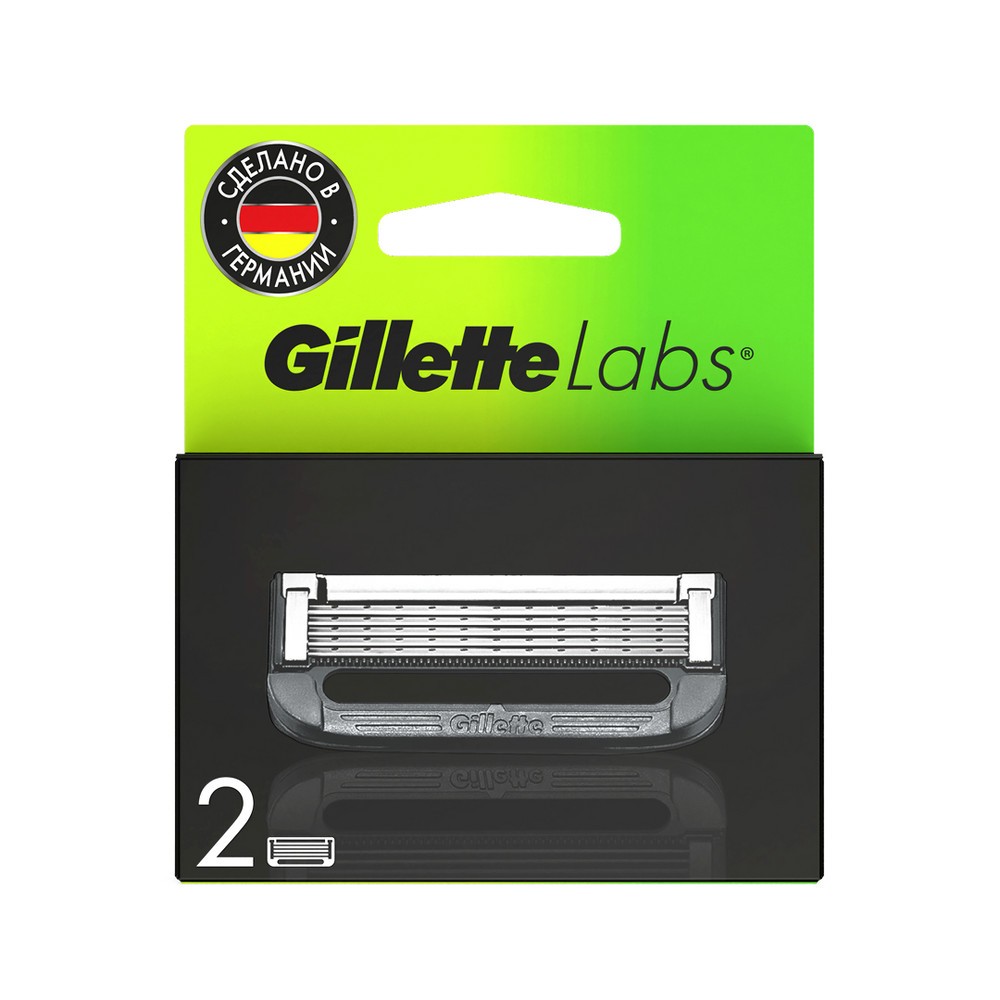 Сменные кассеты для станка Gillette Labs 5 лезвий 2шт. Фото 1.